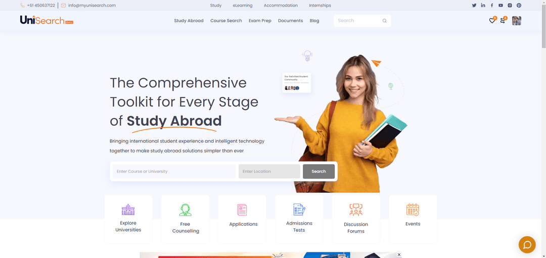 UniSearch (Study Abroad Portal)